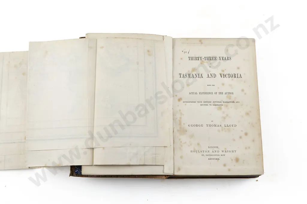Lloyd George Thomas - Thirty-Three Years in Tasmania And Victoria Image 1++