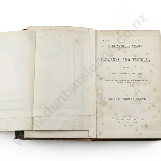 Lloyd George Thomas - Thirty-Three Years in Tasmania And Victoria