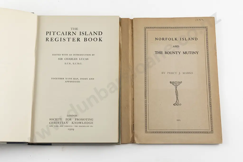2 Volumes On Pitcairn Island & Norfolk Island Image 1++