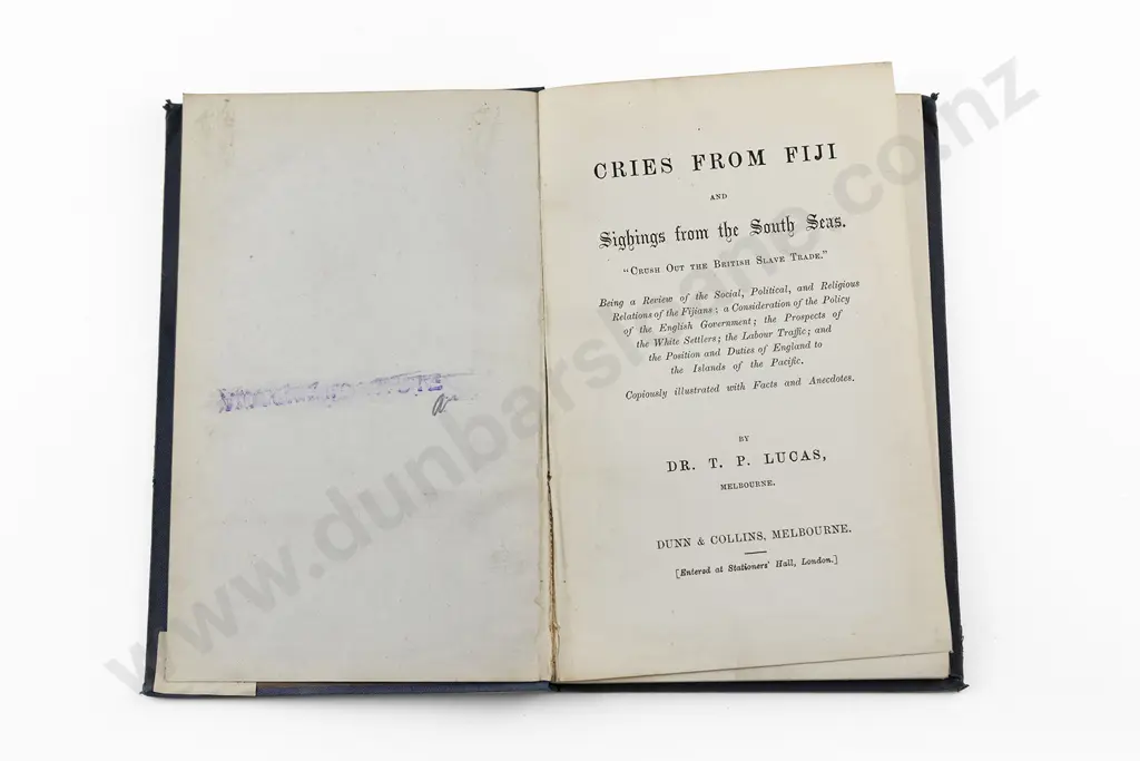 Lucas Dr T P - Cries From Fiji Image 1++