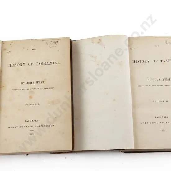 West, John, The History Of Tasmania (2 Volumes0