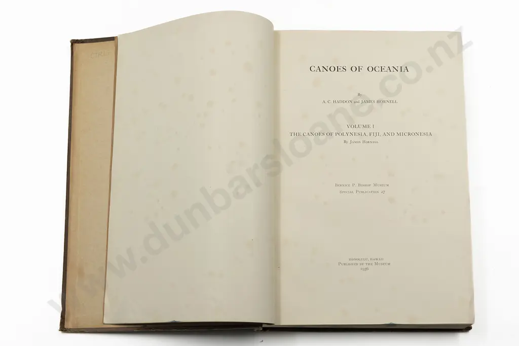 Haddon A C & Hornell James - Canoes Of Oceania (3 Volumes) Image 1++