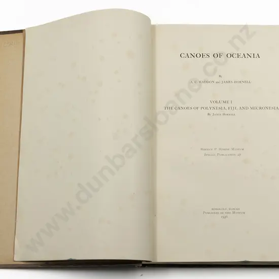 Haddon A C & Hornell James - Canoes Of Oceania (3 Volumes)