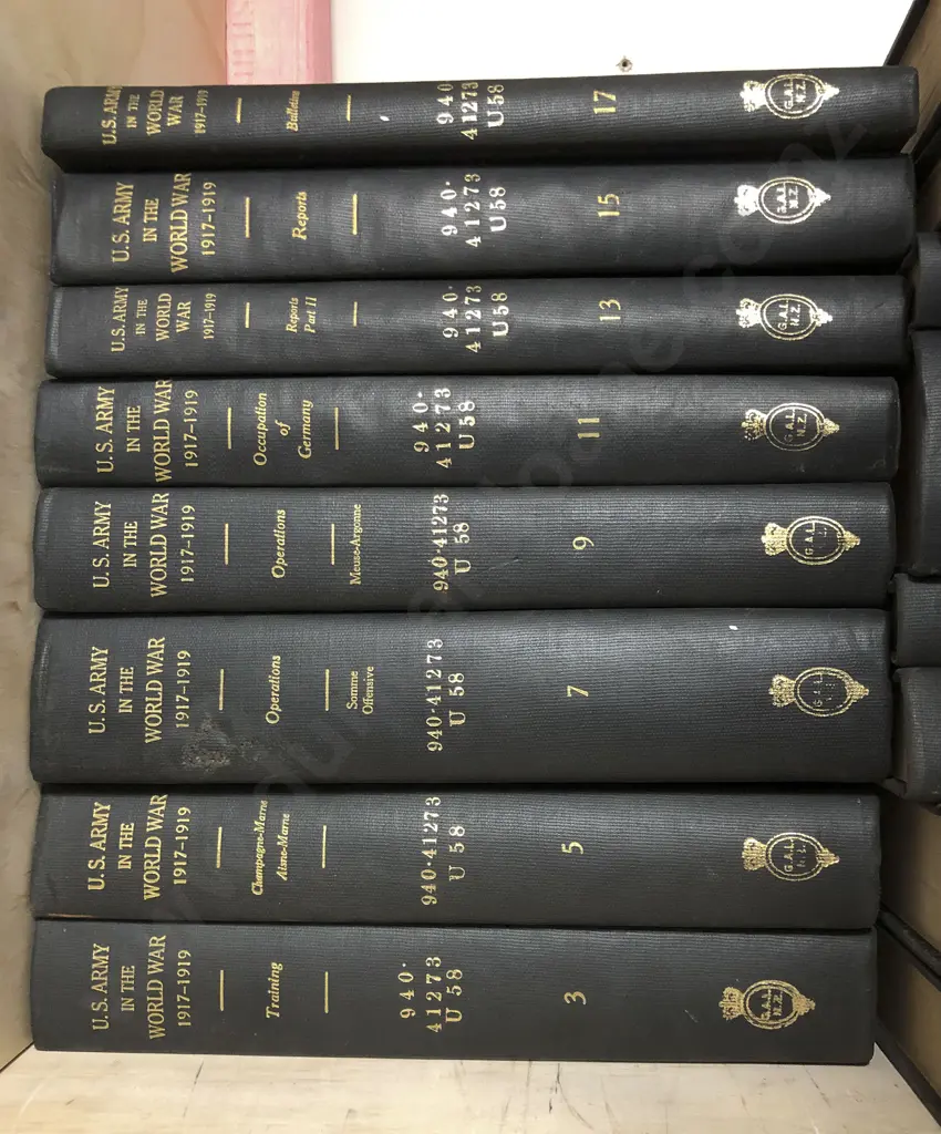 United States Army In The World War 1917-1919 (Complete 17 Volume Set) Image 1++