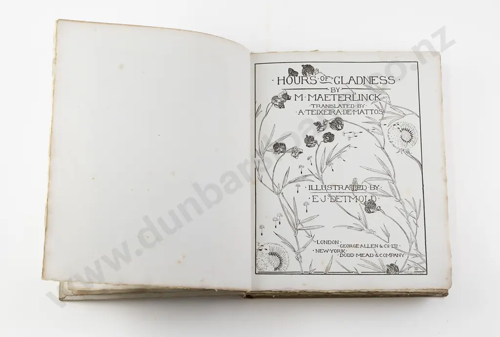 Maeterlinck M - Hours Of Gladness Image 1++