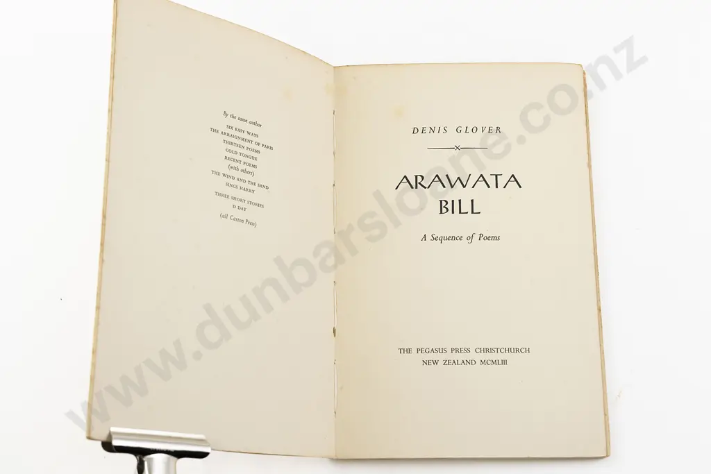 Glover Denis - Arawata Bill A Sequence Of Poems Image 1++