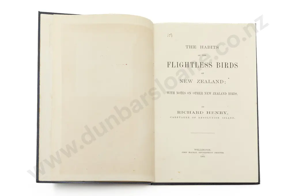 Henry Richard - The Habits of the Flightless Birds of New Zealand Image 1++