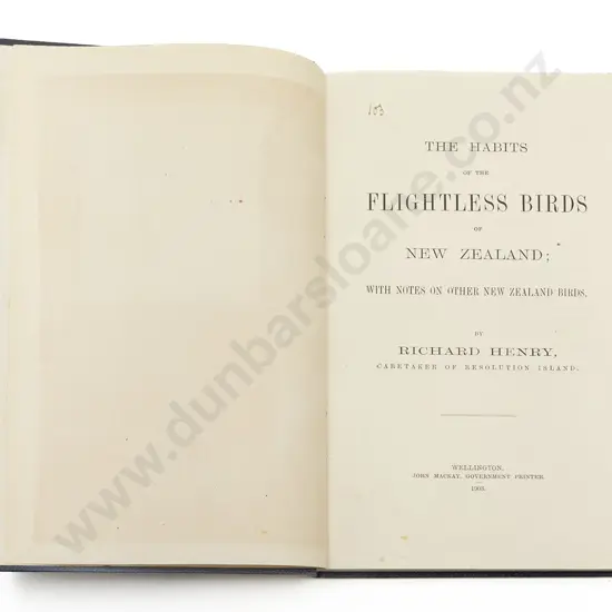 Henry Richard - The Habits of the Flightless Birds of New Zealand