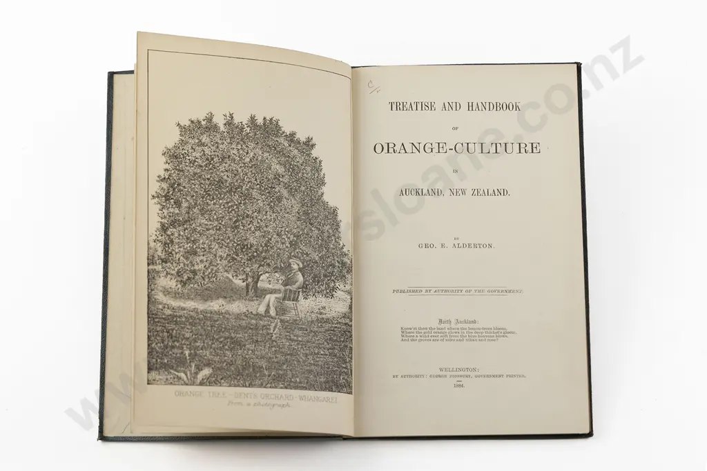 Alderton Geo E - Treatise And Handbook of Orange-Culture in Auckland New Zealand Image 1++