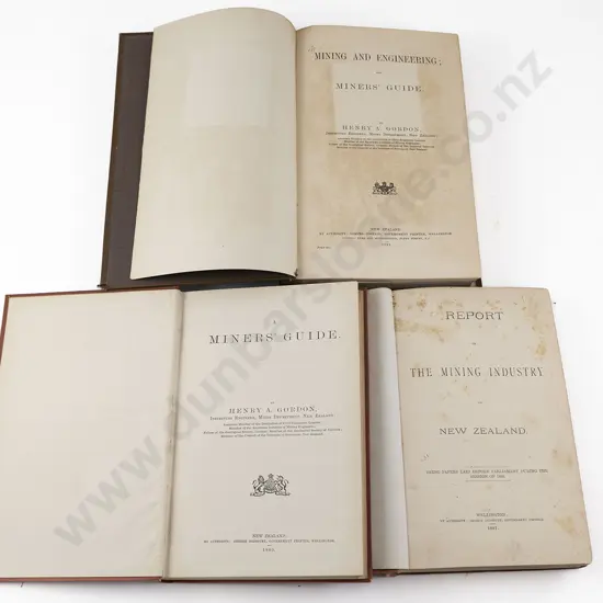 Three 19th Century New Zealand Mining Volumes