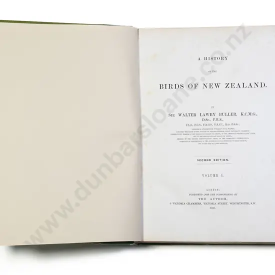 Buller Sir Walter Lawry - A History Of The Birds Of New Zealand (2 Volumes)