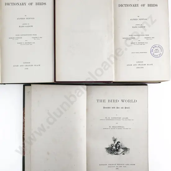 Three Vintage Volumes On Birds