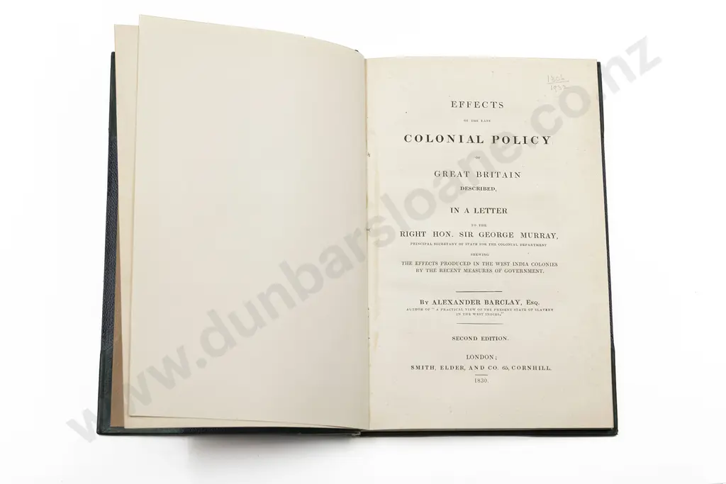 Barclay Alexander - Effects of the late Colonial Policy of Great Britain Image 1++