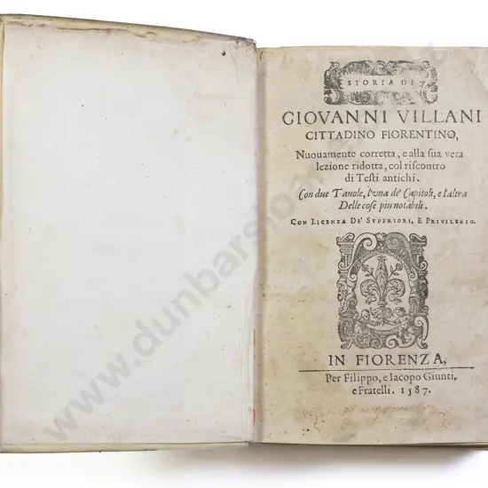 Villani Giovanni - Storiada Giovanni Villanni Cittadino Florentino