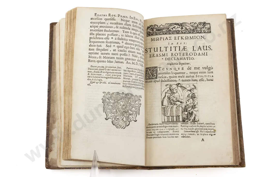 Erasmus Desiderius (1466?-1536) - Morias Enkomion (Greek) Image 1++