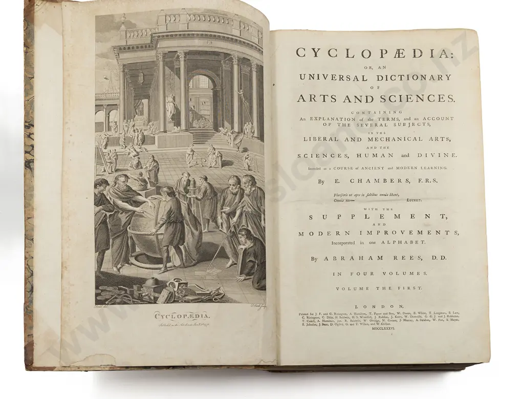 Chambers E - Cyclopaedia or An Universal Dictionary of Arts & Sciences (4 Volumes) Image 1++