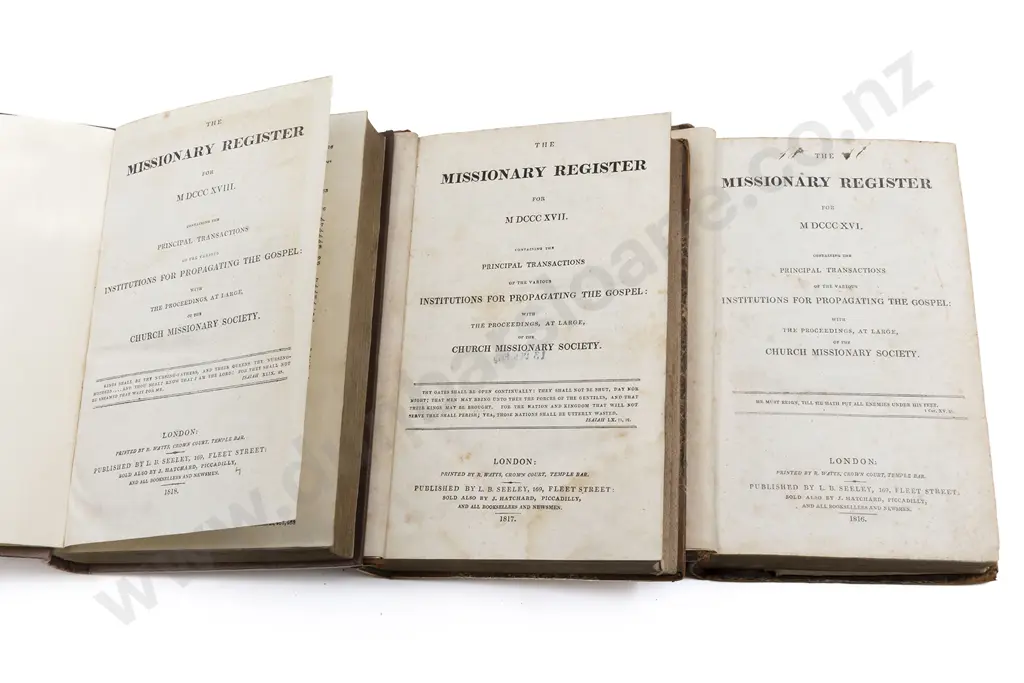 Three Early 19th Century Volumes Of The Missionary Register Image 1++
