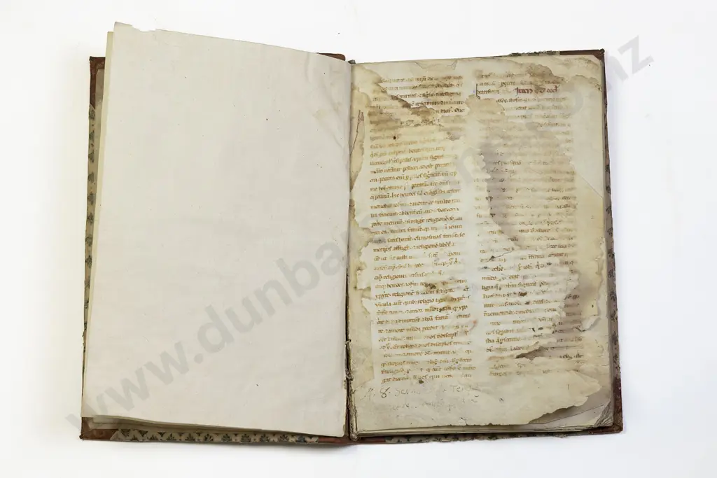 Hieronymus Aretinus - Sermons Decorated Manuscript On Vellum - Italy 12/13th Century Image 1++