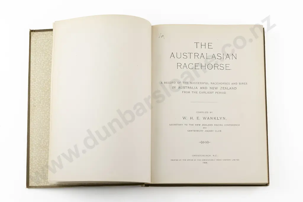Wanklyn W H E - The Australasian Racehorse Image 1++