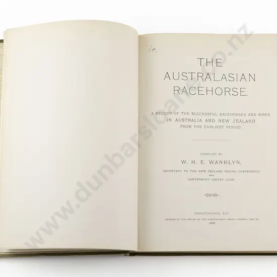 Wanklyn W H E - The Australasian Racehorse