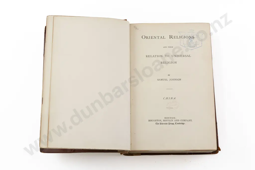 Johnson Samuel - Oriental Religions (China) Image 1++