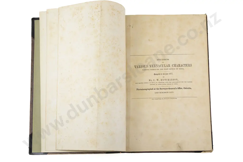 Hutchinson C W - Specimens of Various Vernacular Characters Passing Through The Post Office In India Image 1++