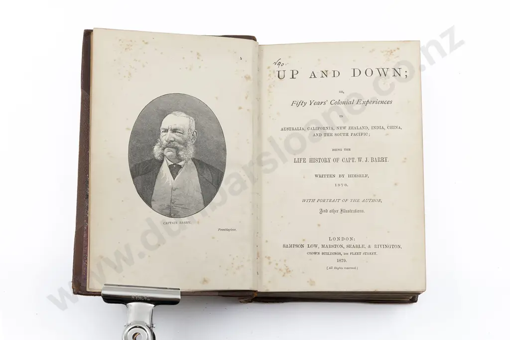 Barry Captain W J - Up And Down or Fifty years Colonial Experiences Image 1++