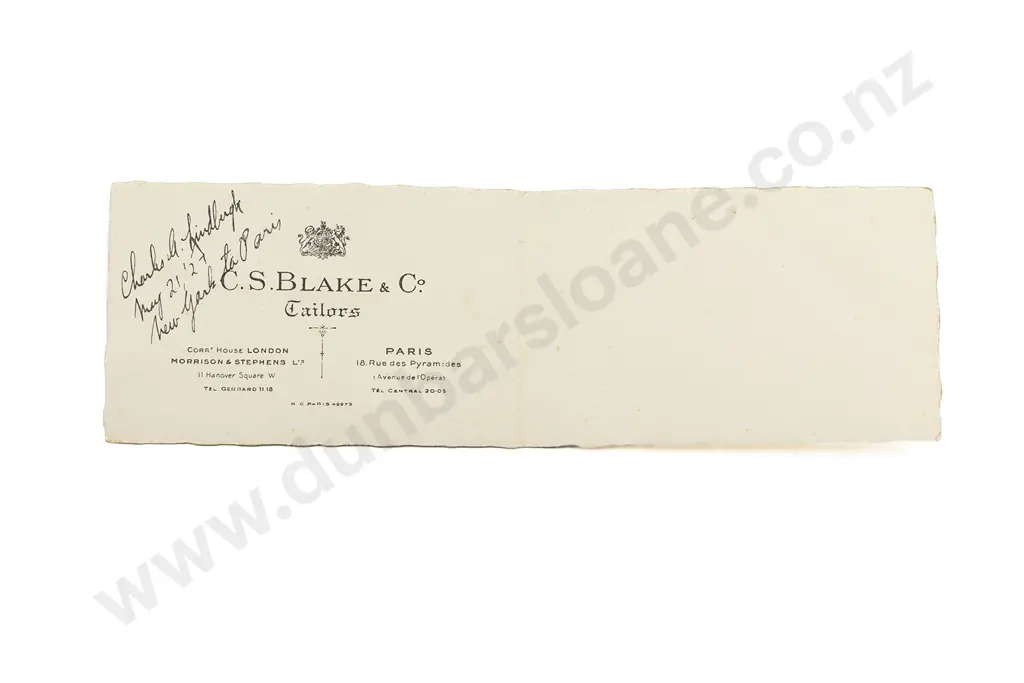Charles Lindbergh Signed Card Image 1++