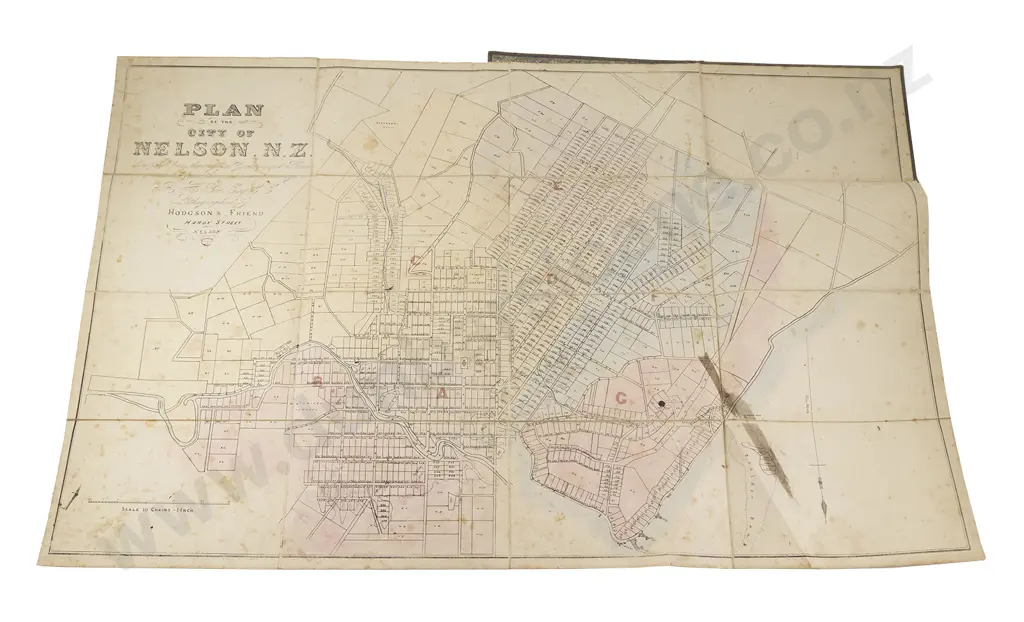 Plan Of The City Of Nelson NZ 1865 Image 1++