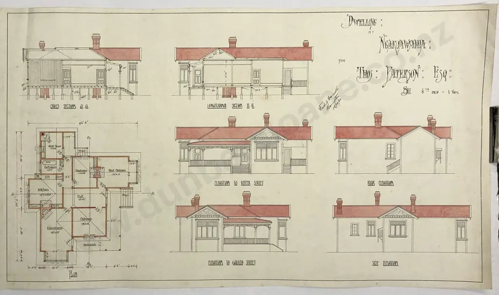 8 Vintage NZ Architectural Drawings & Plans Image 1++