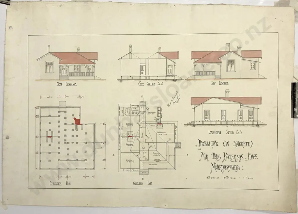 8 Vintage NZ Architectural Drawings & Plans Image 1++