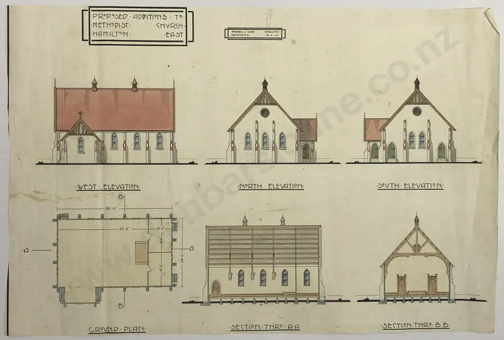 8 Vintage NZ Architectural Drawings & Plans Image 1++