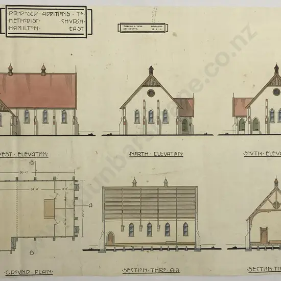 8 Vintage NZ Architectural Drawings & Plans