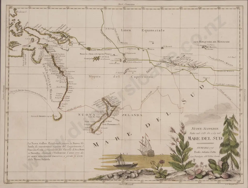 Antonio Zatta - Nuove Scoperte Fatte nel 1765.67.e 69 nel Mare Del Sud Image 1++