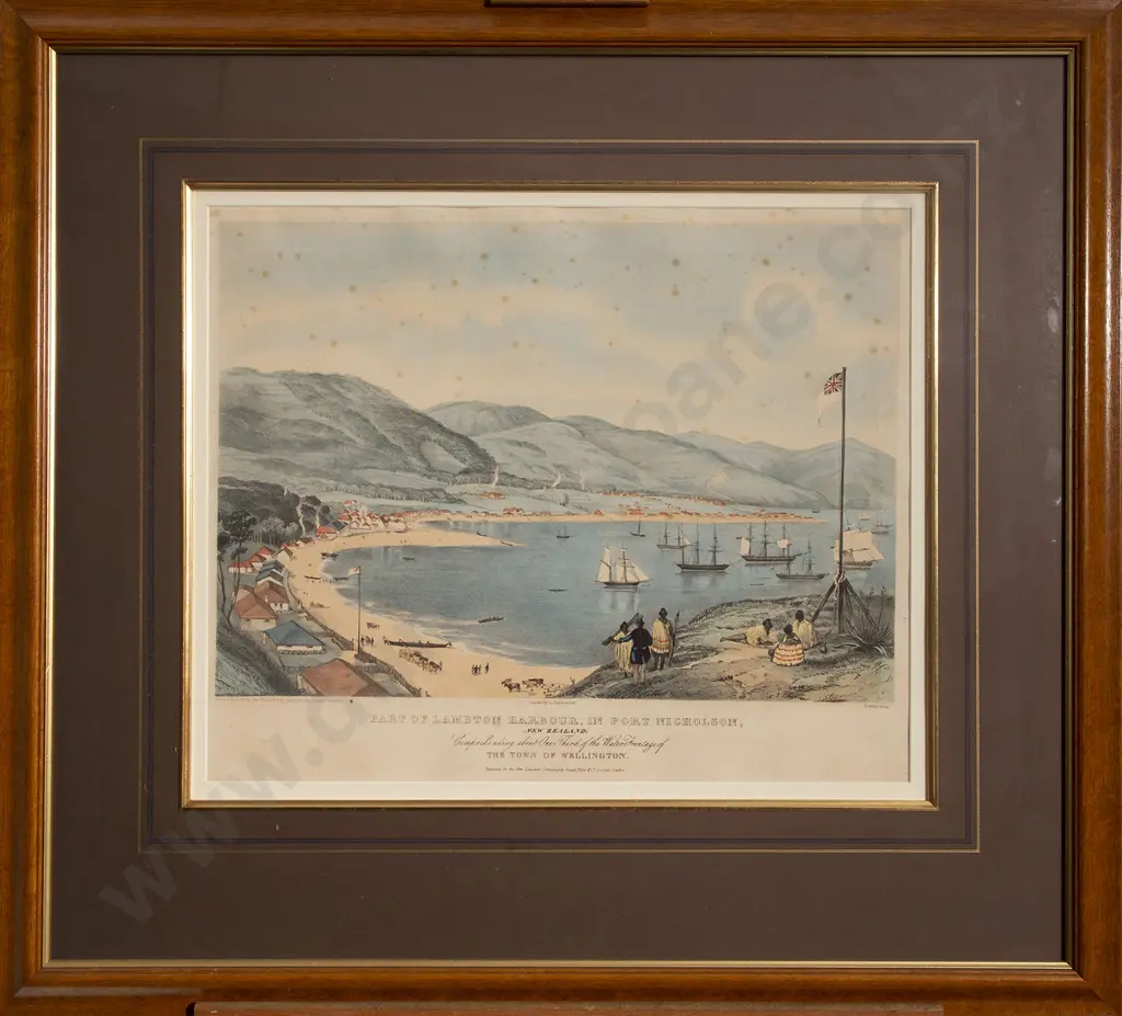 After Charles Heaphy - Part Of Lambton Harbour In Port Nicholson New Zealand Image 1++