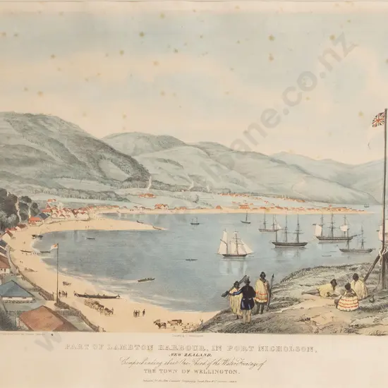 After Charles Heaphy - Part Of Lambton Harbour In Port Nicholson New Zealand