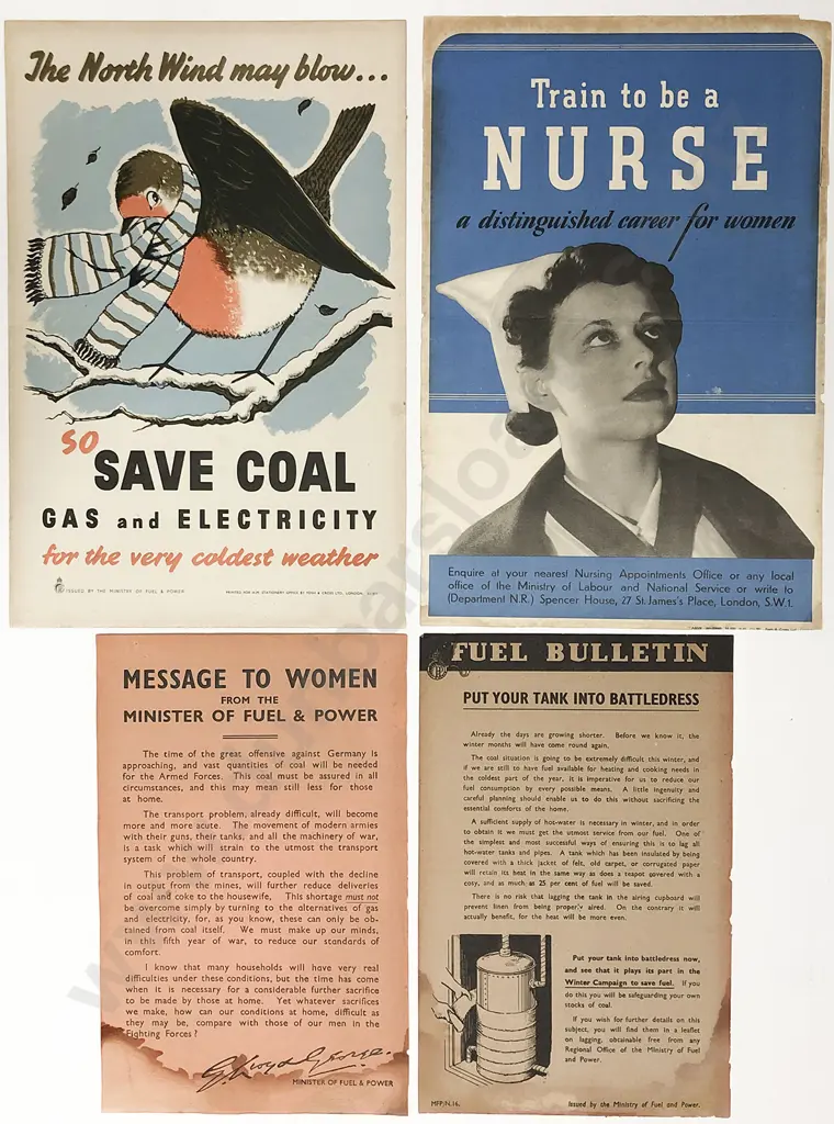 Four Circa WWII Propaganda Posters Image 1++