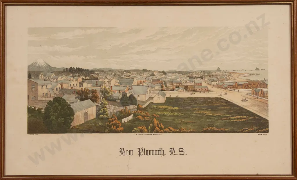3 Antique NZ Landscape Chromolithographs Image 1++