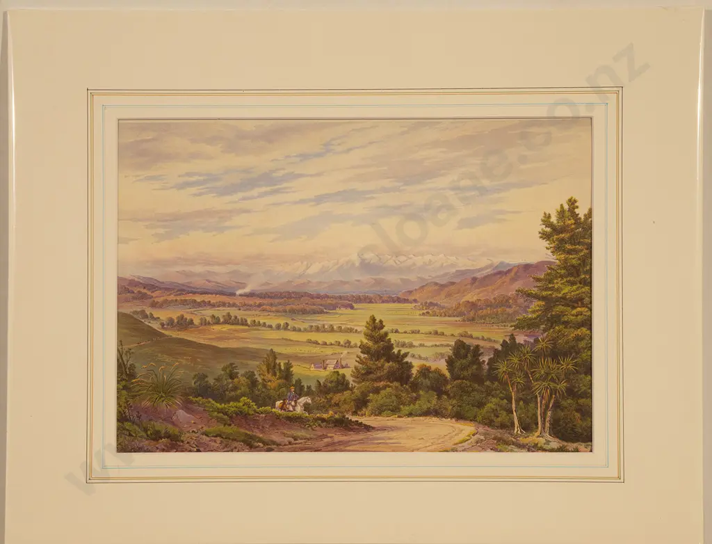 6 NZ Coloured Chromolithographic Landscapes After John Gully & C. D. Barraud Image 1++