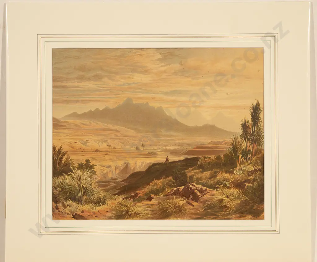 6 NZ Coloured Chromolithographic Landscapes After John Gully & C. D. Barraud Image 1++