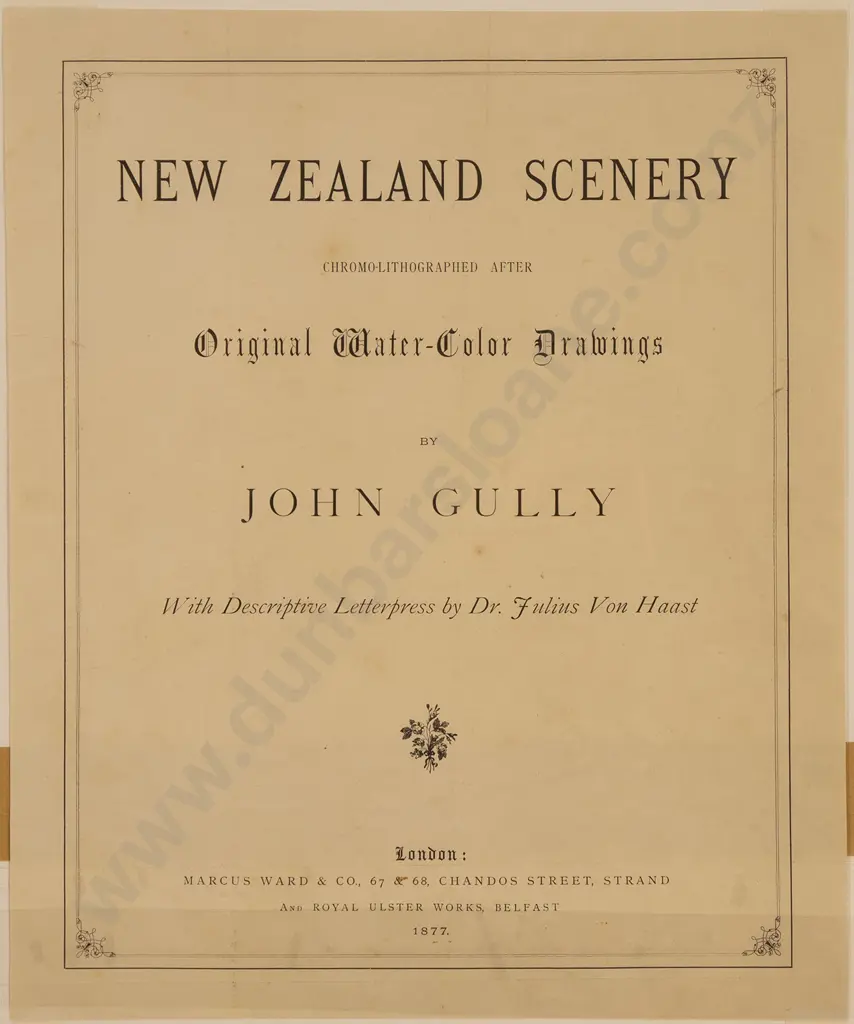 6 NZ Coloured Chromolithographic Landscapes After John Gully & C. D. Barraud Image 1++