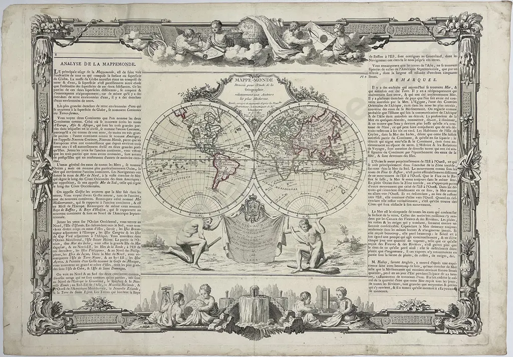 Mappe-Monde Dressee pour l'Etude de la Geographie 1766 Image 1++