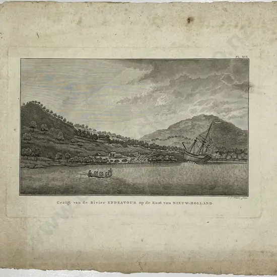 Endeavour River Engraving and Map