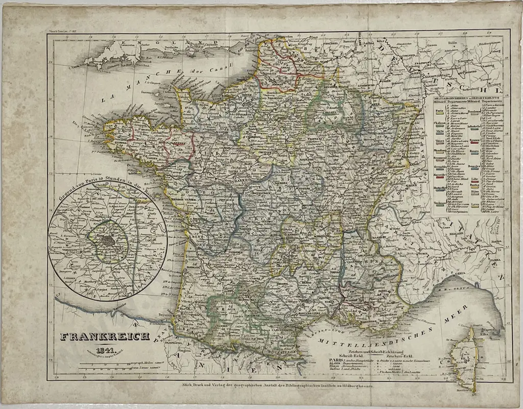 Eight Assorted Mostly Hand Coloured Maps and Engraving Image 1++
