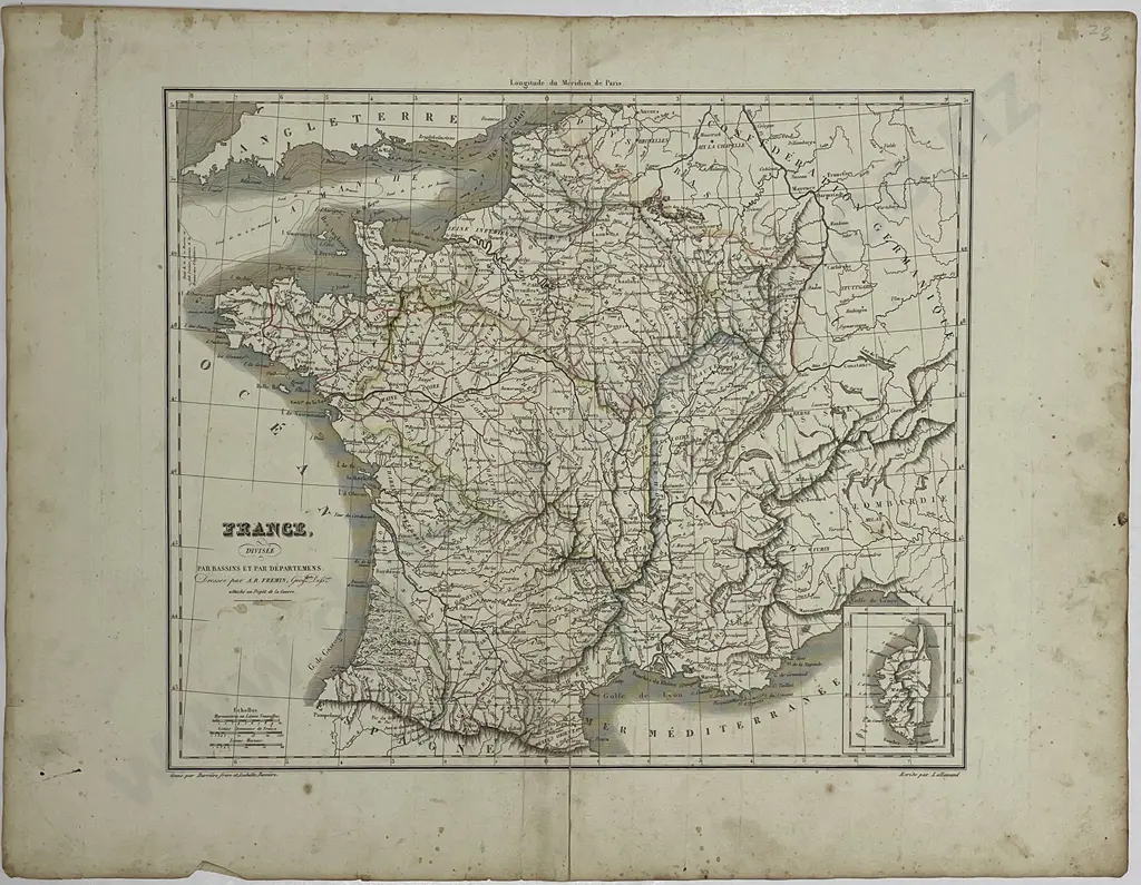 Eight Assorted Mostly Hand Coloured Maps and Engraving Image 1++