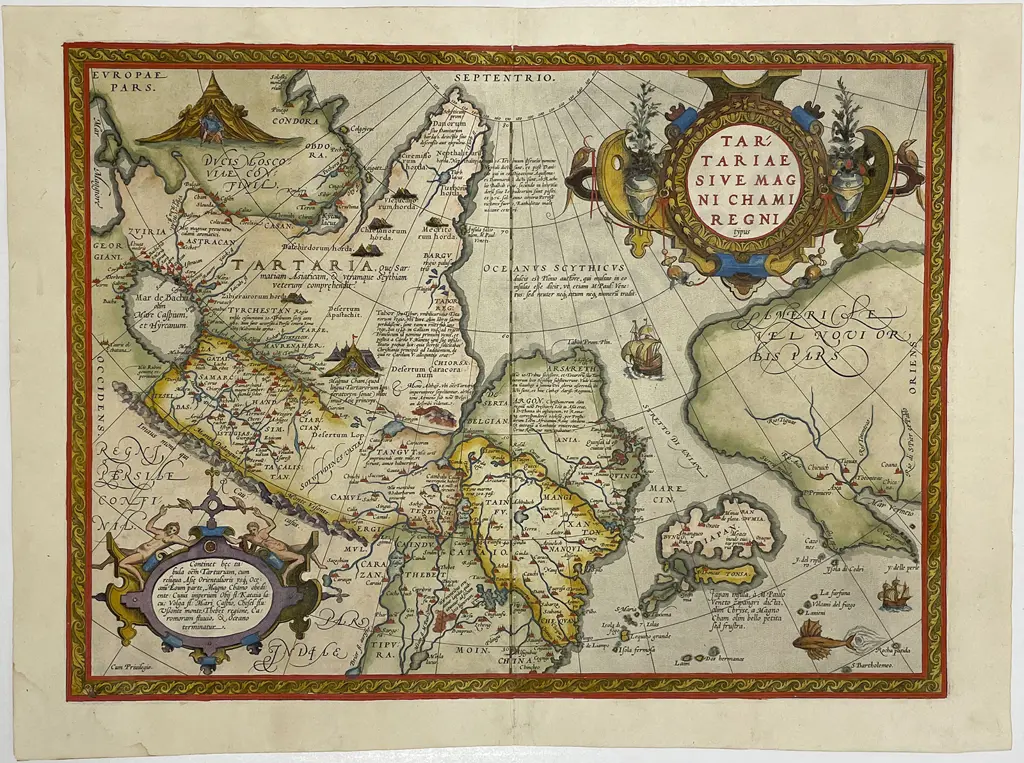 Abraham Ortelius - 17th Century Map Of Tartary Image 1++