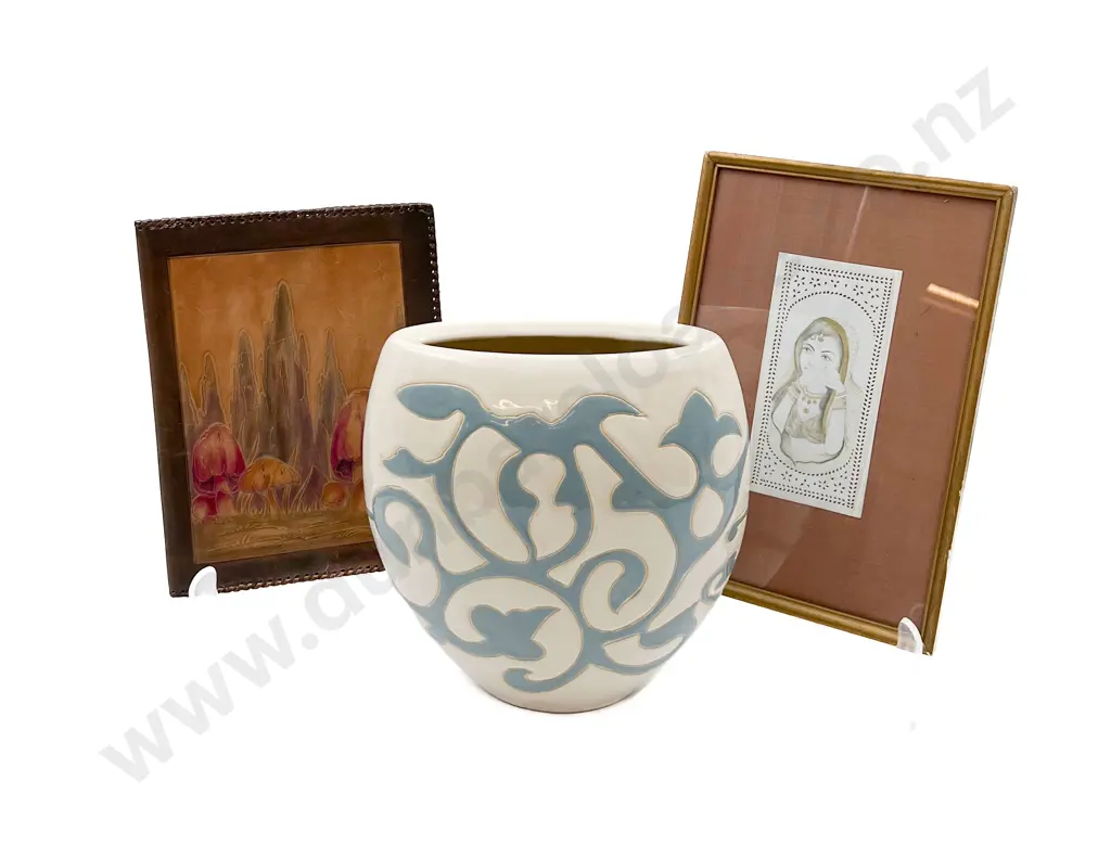 Vase Together With Vintage Scrapbook and Framed Work Image 1++