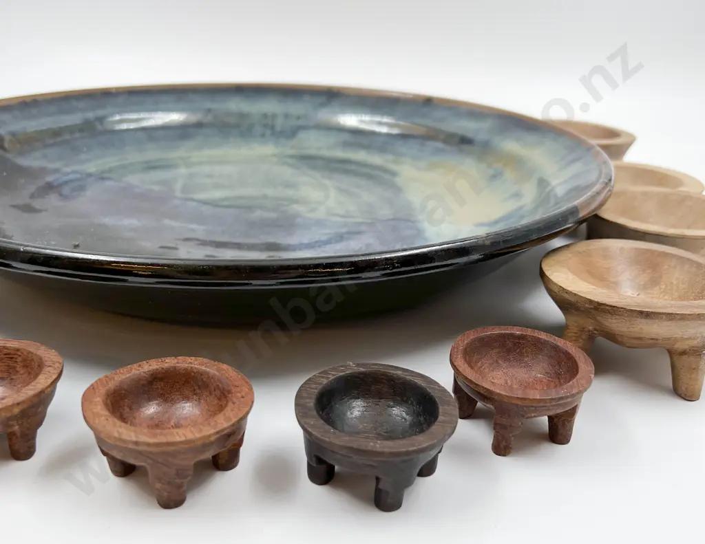 Quantity of Assorted Miniature Cava Bowls on Pottery Charger Image 1++