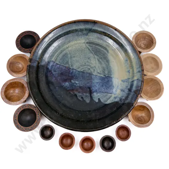 Quantity of Assorted Miniature Cava Bowls on Pottery Charger