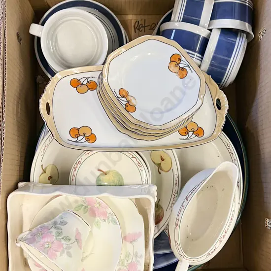 Two Boxes of Assorted China Incl. Maling